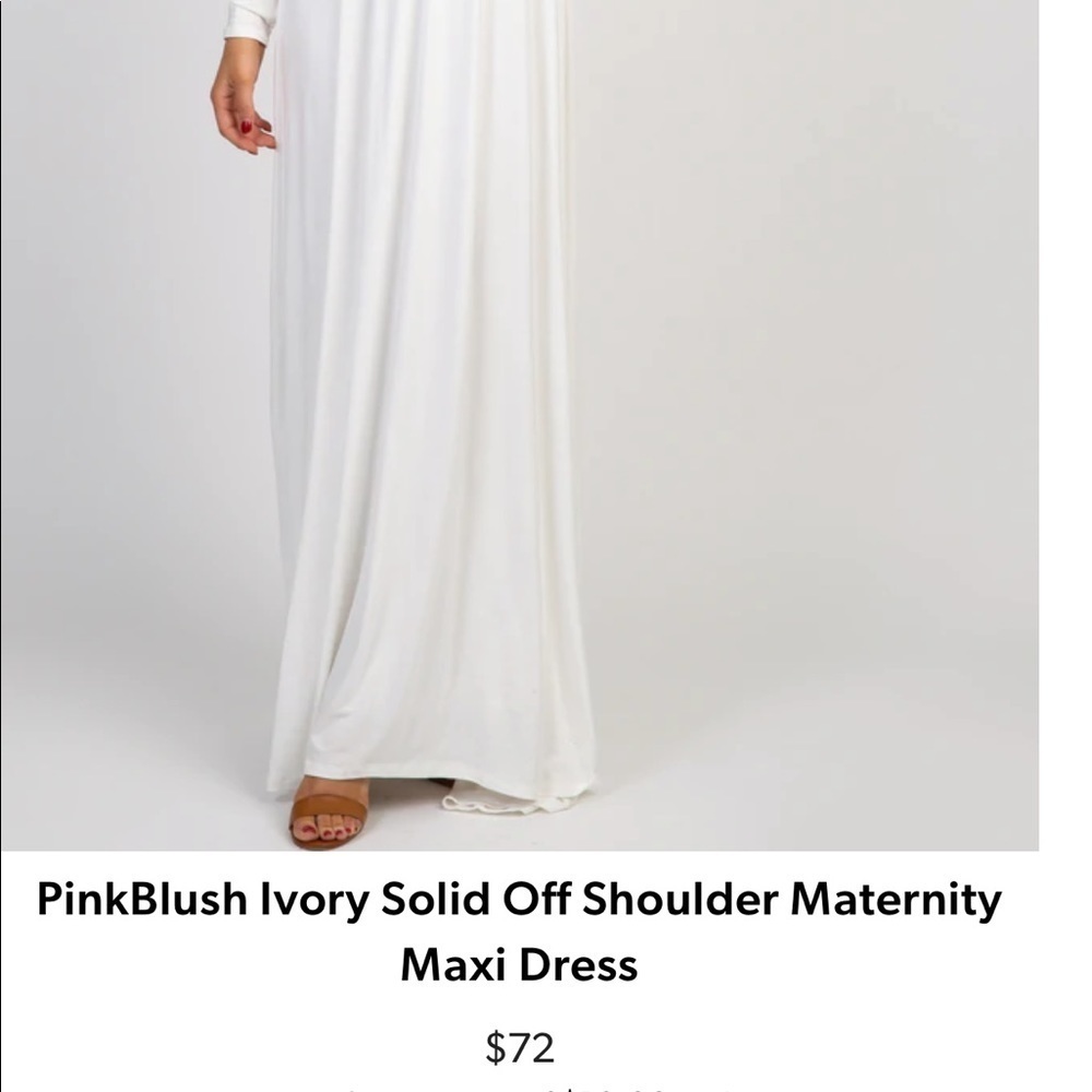 pinkBlush Off the Shoulder long sleeve maxi nwot - Picture 8 of 8